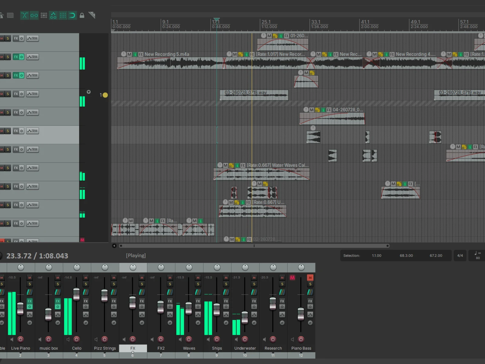 Reaper DAW Screenshot