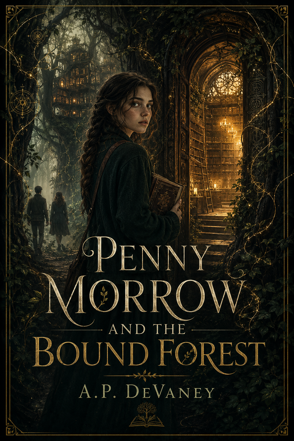 Mockup cover for Penny Morrow and the Bound Forest by A.P. DeVaney